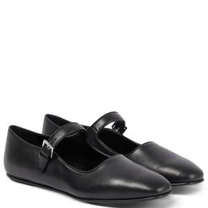 THE ROW AVA MARY JANE LEATHER FLATS